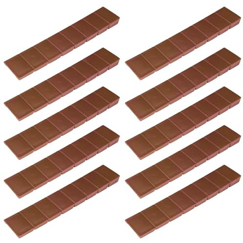 cyclingcolors 10x Cale auto cassante 100mm coin de calage réglage universel bricolage meuble, marron