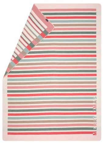 David Fussenegger leichte Kuscheldecke X-Mas 140x200cm weiche Flanelldecke aus Recycling-Baumwolle nachhaltig produziert ÖkoTex100 GRS Made in Austria Farbe Rohweiß