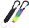 EOTW Paracord Schlüsselanhänger Karabiner Karabinerhaken D Ring Schlüsselband Schlüsselring für Motorrad Auto Camping Wandern Männer Frau Kinder (1 Schwarz & 1 Bunt)