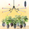 8Kopf Vollspektrum Deckenaufhängung Pflanzenlampe mit Zeitschaltuhr(4/8/12H), 72W EU-Eurostecker LED Pflanzenlicht für Zimmerpflanzen, Wachstumslampe für Pflanzen 90x90CM Abdeckung