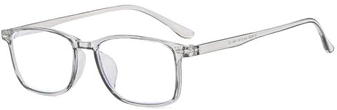 Suertree Blaulichtfilter Distanz Brille Leichte Kurzsichtige Brille Mode Myopia Brillen für Damen Herren Grau -0.5 Dioptrien
