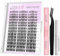 VEYESBEAUTY Faux Cils Kit Extension Cils Newbie's Five-Second Cils Individuels Avec Colle Volume Russe Cluster Lashes Mixte Diy à La Maison Cils Individuels (Whisper Kit, 8-16mm)