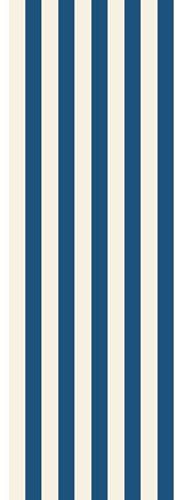 Sticker réfrigérateur et lave vaisselle, rayure bleu, esprit marin, tendance rayure, 180 cm X 59,5 cm
