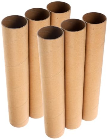 TEMPNAP 6pcs Papierrolle Kartonröhren Zum Basteln Zugrohr Pappröhren Zum Basteln Rohrposter Verpackung in Papiertuben Poster-aufbewahrungsrohr Dekorative Papierröhre Lange Pappröhren Brown