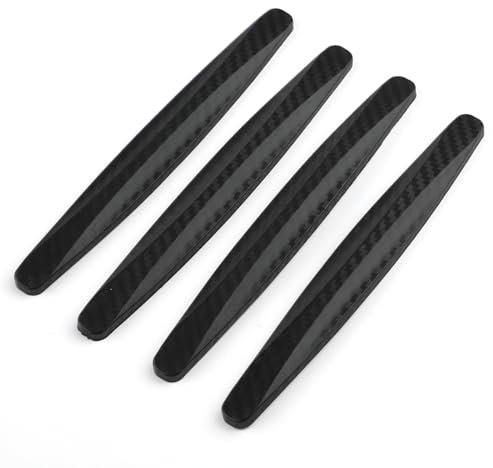 UIHRLM 4PCS Black Car Door Edge Protector - Carbon Fiber Car Door Protection Strips, Anti-Scratch & Anti-Bump Universal Auto Bumper Guard for Vehicle Door Edges, Mirrors, Bumpers Protect (Black)