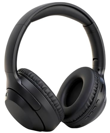 Ouitble Over-Ear, cuffie Bluetooth, senza fili, con jack da 3,5 mm, Bluetooth 5.3, senza fili, per viaggi/sport/ufficio/telefono cellulare/PC (nero)