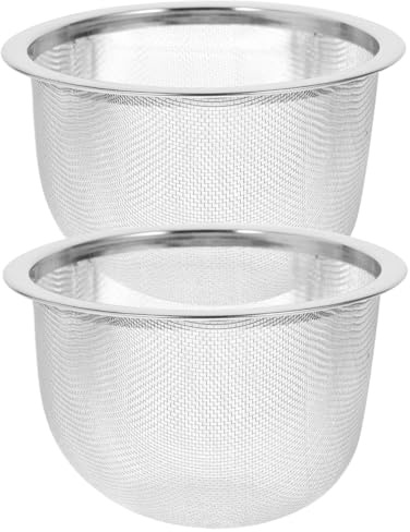 SOLUSTRE Filtres à Thé en Acier Inoxydable Lot de 2 Infuseurs 8 CM de Diamètre Passoires pour Tasse et Théière Usage Domestique et Professionnel