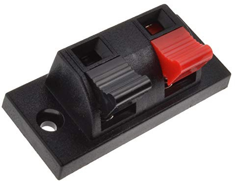 kenable Red and Black Spring Loaded Solder Terminal for HIFI or Loud Speakers
