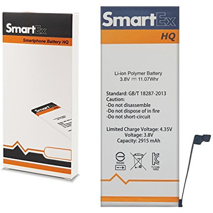 Smartex® Batterie Compatible avec iPhone 6 Plus / 2915 mAh | Batterie de Remplacement sans Cycles de Recharge | Garantie de 24 Mois