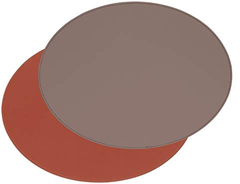 FreeForm Duo oval, anthrazit metallic/Burgund, Kunstleder, Maße: 45 x 34 cm Platzset, One Size