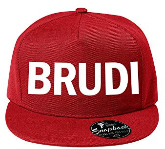 Baumwolle BRUDI Baseball Cap, Basecap - Unisex Kappen, Sport, Reisen, Style - Baseballkappe Kappe, Mütze (407-Cap5P-7Rot)