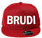 Baumwolle BRUDI Baseball Cap, Basecap - Unisex Kappen, Sport, Reisen, Style - Baseballkappe Kappe, Mütze (407-Cap5P-7Rot)