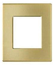 Arnould 22760 Plaque Enjoliveur Métal Or Satin - 2 modules - S.Light
