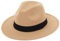 GEMVIE Herren Fedora Filzhut Damen Outdoor Gentleman Jazz Panamahut Dunkelkamel Umfang 56-58cm