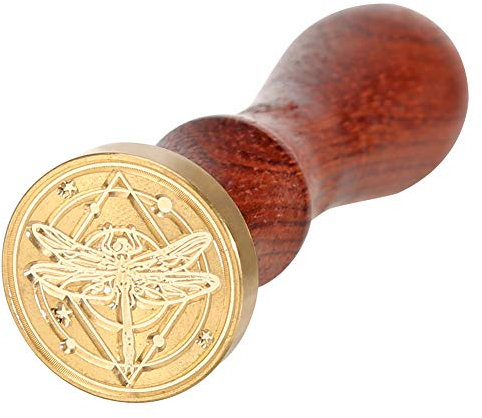 Prosperveil Wachssiegel-Stempel Vintage Personalisierte Siegelwachs-Stempel für Weihnachten Hochzeit Einladungskarte DIY Handwerk Brief Umschlag Party Dekor (Libelle und Galaxie)
