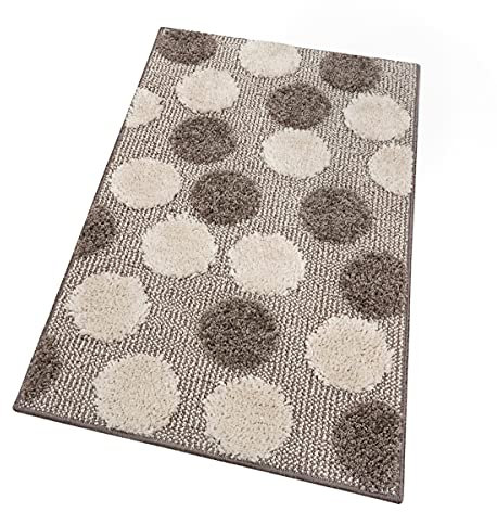 Tappeto Bagno Camera Antiscivolo Shaggy Moderno Scendi Doccia Assorbente MOD.iOS 65X180 Tortora