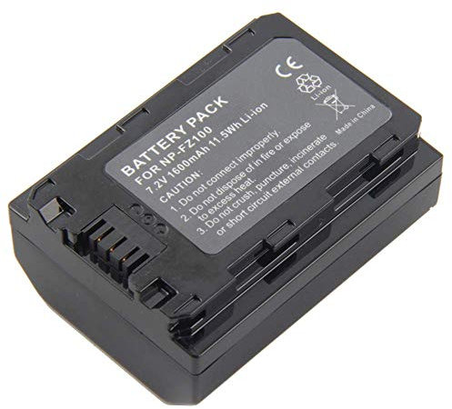 FOMITO Batterie Paquet Remplacement pour Sony NP-FZ100, Compatible avec Sony A9 A7III A7RIII Caméras Et VG-C3EM Prise, 7.2V 2280mAh 16.4Wh Batterie Rechargeable LI-ION