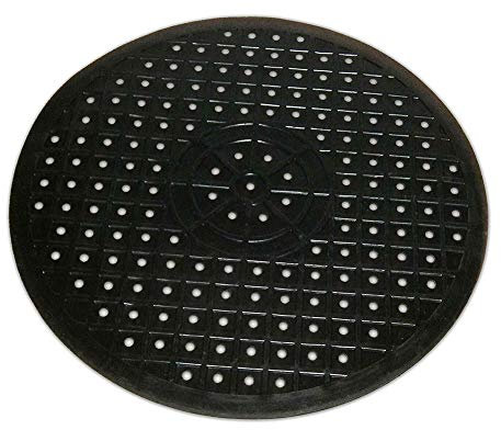 POHOVE Spülbeckenmatte, Platzset, Wärmedämmung, Trocknen, schneller Abfluss, multifunktional, Küche, Zuhause, Geschirr, Badezimmer, rutschfest, weicher Gummitisch (rund, schwarz)