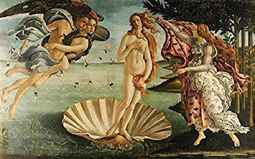 LZQZJD® 1000-teiliges Puzzle für Erwachsene Art Botticelli - Die Geburt des Venus-Puzzles Hartes Puzzle Klassisches Puzzle für Erwachsene Dekompressionsspielzeug für Erwachsene