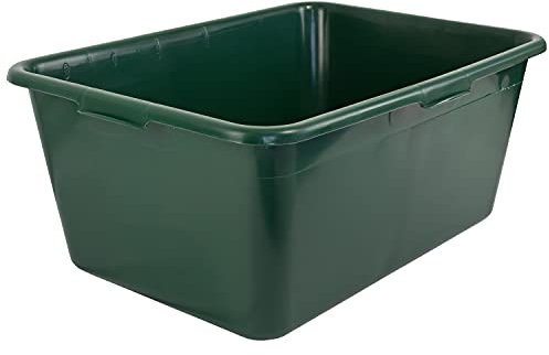 Petigi Wildwanne Wanne Gross Lebensmittelecht XXL Groß Eckig 90 Liter Kunststoffwanne Plastikwanne Kunststoff Behälter Garten Wassertrog rechteckig Grün Auswahl, Anzahl:1