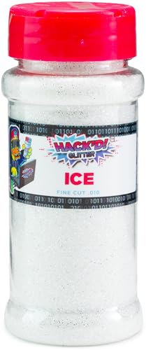 The Glitter Guy: Ice (Premium weiß halbtransparent Glitzer) 90,7 g fein 0,254 mm für Bastelarbeiten, Becher, Dekorationen, DIY-Projekte