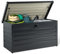 IDMarket - Coffre de Rangement métal verrouillable Gris Anthracite pour Jardin 350L 120x62,5x63 cm