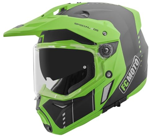FC-Moto Pro Air Enduro Helm, schwarz/grün, L