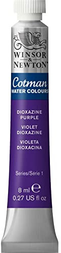 Winsor & Newton 8840091 Cotman Aquarellfarbe Studio Wasserfarben, lebendige hochwertige Farben mit sehr guten Verarbeitungseigenschaften 8ml Tube - Dioxazinviolett