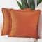 Madizz 2er Set Kissenbezügen aus Wildleder mit Fransenquasten Weiche dekorative Kissenbezüge für Sofa Schlafzimmer Kissenhülle Orange 45x45 cm Quadrat