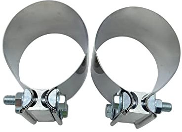 SHLPDFM 2 pieces universal 4 inch exhaust clamp, pipe connector, exhaust system, T304, stainless steel