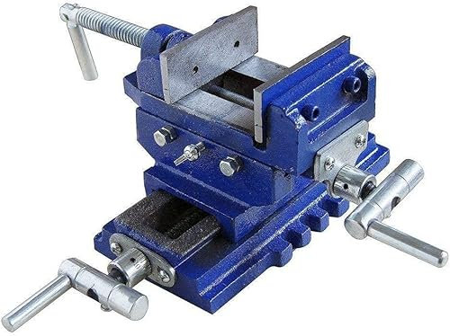 TANIASHOP Morsa a Croce con Ganasce 100Mm per Trapano a Colonna Stringente Da Banco Strettoia 2 Asse Morsa da banco Morsa a croce