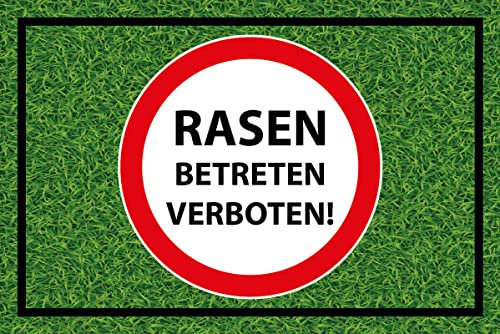 mrdeco Metall Schild 20x30cm gewölbt Rasen Betreten verboten Deko Blechschild Tin Sign