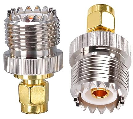 TUOLNK SMA auf PL259 Adapter SMA Stecker auf UHF PL-259 Buchse Koax Stecker für CB Funkantenne SO239 Buchse auf SMA Stecker Koaxial Adapter 2St