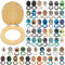 SG Traders® Toilet Seat with Soft Close - Wooden Toilet Seat Cover with Zinc Alloy Hinges, Comfortable Toilet Seat Covers with Colorful Designs Easy to Install, Assembly (Natural)