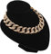 LtuzPet Goldenes Hundehalsband, verstellbarer Hals, kubanische Kette für Welpen, leichte Metall-Schmuckkette