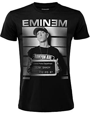 Crazy for Rock T-Shirt Eminem. Maglietta Rapper Marshall Bruce Mathers III. Maglia Ufficiale Hip Hop. Unisex. Adulto Ragazzo. (M)