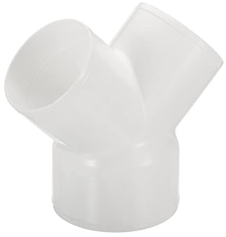 PATIKIL 4 a 3 3 Vie Condotto Splitter Riduttore, Y Raccordo Aria Sfiato Condotto Connettore Flessibile Scarico Tubo Adattatore per HVAC Asciugatrice, Bianco