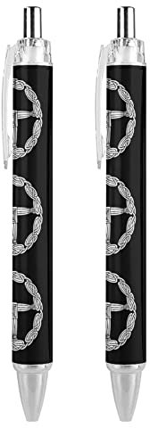 Celtic St Brigid's Cross Knoten Kugelschreiber Glattes Schreiben 0,5 mm Schwarze Tinte Druckkugelschreiber Arbeitskugelschreiber Tintenroller Für Büro Business Studenten 4 Stück