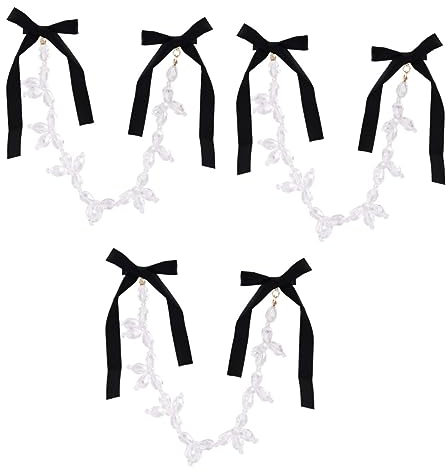 Beavorty 3 Stück Elegante Haarbänder Schleifenclips Für Frauen Große Haarschleife Für Die Rückseite Haarspange Baumelnde Kette Stilvoll Für Den Anlass