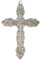 PURESTORY 27,9 x 17,8 cm dekoratives Wandkreuz aus Metall für Zuhause. Religiöses Metallkreuz zum Aufhängen, Wanddekoration, Kunst für Zuhause, Silber/Schwarz