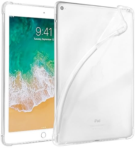 Koze Hülle für iPad 9,7 Zoll iPad 6. 5. Generation 2018 2017 & iPad air 1. air 2. Gen 2013 2014, Ultradünne Durchsichtige Schutzhülle, Silikonhülle TPU Claro Transparent Case Klaren Rückseite Cover