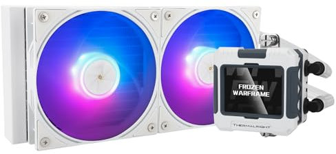 Thermalright FW 240 Blanco ARGB CPU refrigeración por agua con 2 ventiladores PWM, pantalla LCD IPS 320 x 240, refrigeración AIO 240, enfriador líquido para CPU Intel PC Aio: AM4/AM5/LGA1700/1851