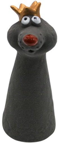 Dekohelden24 Keramik Zaunstecker als Maulwurf, Maße L/B/H ca. 11 x 9 x 21 cm.