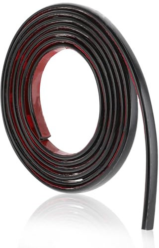 5 m Goldleiste zum Abziehen und Aufkleben Zierleisten Selbstklebend 8 mm Schwarz Zierleiste Fliesenleiste für Wand Decke Fliesen Kanten Boden Schränke, Flexibles Spiegelrand Design (Schwarz)