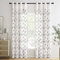 MIULEE 2 Panneaux Rideau Voilage Salon Moderne avec Motif Broderie, Tulle Rideau Transparent à Oeillets, Décoration Interieur Rideau Fenetre Chambre, Lot de 2 Rideau Voile, 140x220cm Gris Clair