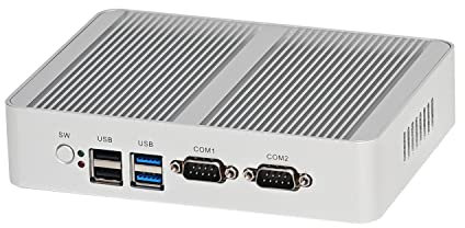 HUNSN Fanless Mini PC, Desktop Computer, HTPC, Kodi Box, Intel Celeron 4205U 5205U, Windows 11 or Linux Ubuntu, BM32, AC WiFi, BT, 2 x COM, 2 x LAN, HDMI, VGA, 8G RAM 128G SSD 1TB HDD