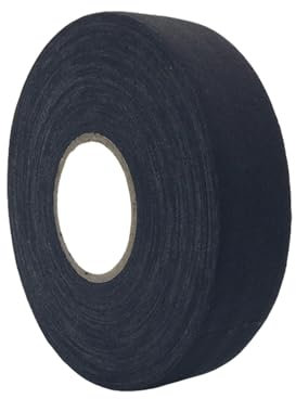 Ruban de Hockey Rouleaux, Poignée de Bâton de Hockey, Autocollant Hockey Bande, Auto-Adhésif Ruban Hockey sur Glace, Sport Bâton Grip Bande pour Hockey Badminton Raquette Squash Tennis (Noir)