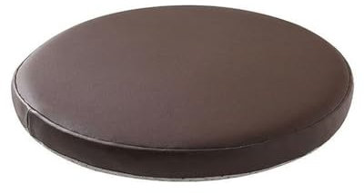 IJQXLA 35 * 35cm Runde Echtleder Sitzkissen Braun Lederkissen Sitzpolster fur Barstuhl Barhocker Sessel Stuhle Bank doppelt genähtes Echt Leder Kissen Sitzauflage Auflage