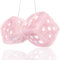 FENQURO Rosa Plüschwürfel Auto 1 Paar Auto Würfel Rückspiegel Anhänger 6 cm Retro Autowürfel Quadratisch Fuzzy Plüsch Würfel Auto Deko Anhänger Autodekoration Autospiegel Zubehör
