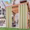 Deconovo Tende da Sole per Esterno con Anelli – Tenda Oscurante Termica e Idrorepellente per Gazebo, Balcone, Patio e Soggiorno, 2 Pezzi 132x214 CM, Beige Scuro